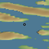 Shaded relief of the 40 km around Saattut, drawn from the GMTED2010 grid