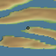 Shaded relief of the 40 km around Ukkusissat, drawn from the GMTED2010 grid