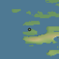 Shaded relief of the 39 km around Upernavik, drawn from the GMTED2010 grid