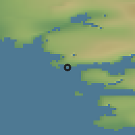 Shaded relief of the 44 km around Avigaat, drawn from the GMTED2010 grid