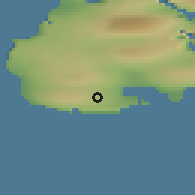Shaded relief of the 43 km around Ikkatseq, drawn from the GMTED2010 grid