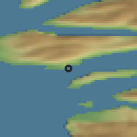 Shaded relief of the 40 km around Nuugaatsiaq, drawn from the GMTED2010 grid