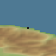 Shaded relief of the 40 km around Qaarsut, drawn from the GMTED2010 grid