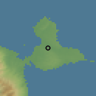 Shaded relief of the 59 km around Morne-à-l'Eau, drawn from the GMTED2010 grid