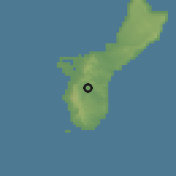 Shaded relief of the 60 km around Santa Rita, drawn from the GMTED2010 grid