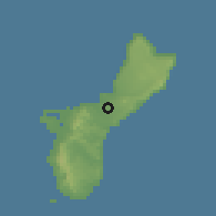 Shaded relief of the 60 km around Toto, drawn from the GMTED2010 grid