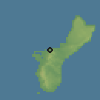 Shaded relief of the 60 km around Asan, drawn from the GMTED2010 grid