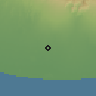 Shaded relief of the 59 km around La Gomera, drawn from the GMTED2010 grid