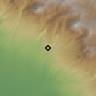 Shaded relief of the 59 km around Malacatán, drawn from the GMTED2010 grid