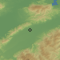 Shaded relief of the 59 km around Morales, drawn from the GMTED2010 grid