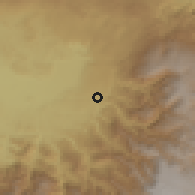 Shaded relief of the 59 km around Nentón, drawn from the GMTED2010 grid
