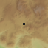 Shaded relief of the 59 km around Nueva Santa Rosa, drawn from the GMTED2010 grid