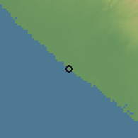 Shaded relief of the 59 km around Ocós, drawn from the GMTED2010 grid