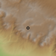Shaded relief of the 59 km around Ostuncalco, drawn from the GMTED2010 grid