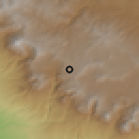 Shaded relief of the 59 km around Palestina de los Altos, drawn from the GMTED2010 grid