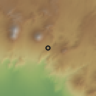 Shaded relief of the 59 km around Palín, drawn from the GMTED2010 grid