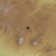 Shaded relief of the 59 km around Parramos, drawn from the GMTED2010 grid