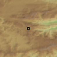 Shaded relief of the 59 km around Purulhá, drawn from the GMTED2010 grid