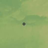 Shaded relief of the 59 km around San Benito, drawn from the GMTED2010 grid