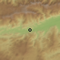 Shaded relief of the 59 km around San Cristóbal Acasaguastlán, drawn from the GMTED2010 grid