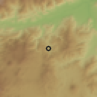 Shaded relief of the 59 km around San Diego, drawn from the GMTED2010 grid