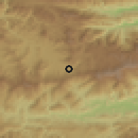 Shaded relief of the 59 km around San Jerónimo, drawn from the GMTED2010 grid