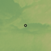 Shaded relief of the 59 km around San José, drawn from the GMTED2010 grid