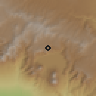 Shaded relief of the 59 km around San José Chacayá, drawn from the GMTED2010 grid