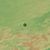 Shaded relief of the 59 km around Chahal, drawn from the GMTED2010 grid