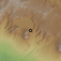 Shaded relief of the 59 km around San Lucas Tolimán, drawn from the GMTED2010 grid