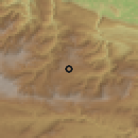 Shaded relief of the 59 km around Chajul, drawn from the GMTED2010 grid