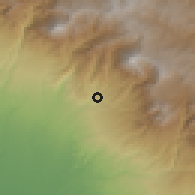 Shaded relief of the 59 km around San Pablo, drawn from the GMTED2010 grid