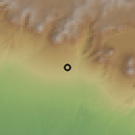 Shaded relief of the 59 km around San Pablo Jocopilas, drawn from the GMTED2010 grid