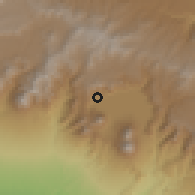 Shaded relief of the 59 km around San Pablo la Laguna, drawn from the GMTED2010 grid
