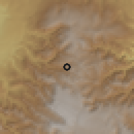Shaded relief of the 59 km around San Rafael la Independencia, drawn from the GMTED2010 grid