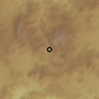 Shaded relief of the 59 km around San Rafael las Flores, drawn from the GMTED2010 grid