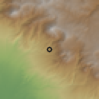 Shaded relief of the 59 km around San Rafael Pie de la Cuesta, drawn from the GMTED2010 grid