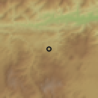 Shaded relief of the 59 km around Sansare, drawn from the GMTED2010 grid