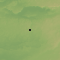 Shaded relief of the 59 km around Santa Ana, drawn from the GMTED2010 grid
