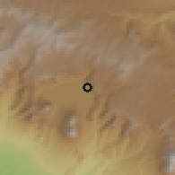 Shaded relief of the 59 km around Santa Catarina Palopó, drawn from the GMTED2010 grid