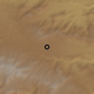 Shaded relief of the 59 km around Chiché, drawn from the GMTED2010 grid