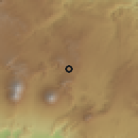 Shaded relief of the 59 km around Santa Lucía Milpas Altas, drawn from the GMTED2010 grid