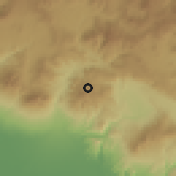Shaded relief of the 59 km around Santa Maria Ixhuatán, drawn from the GMTED2010 grid