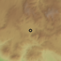Shaded relief of the 59 km around Santa Rosa de Lima, drawn from the GMTED2010 grid