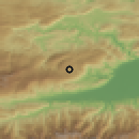 Shaded relief of the 59 km around Senahú, drawn from the GMTED2010 grid