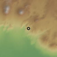 Shaded relief of the 59 km around Siquinalá, drawn from the GMTED2010 grid