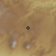 Shaded relief of the 59 km around Sumpango, drawn from the GMTED2010 grid