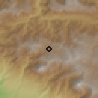Shaded relief of the 59 km around Tacaná, drawn from the GMTED2010 grid