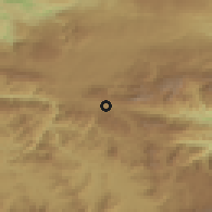 Shaded relief of the 59 km around Tactic, drawn from the GMTED2010 grid