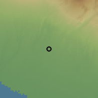Shaded relief of the 59 km around Tiquisate, drawn from the GMTED2010 grid